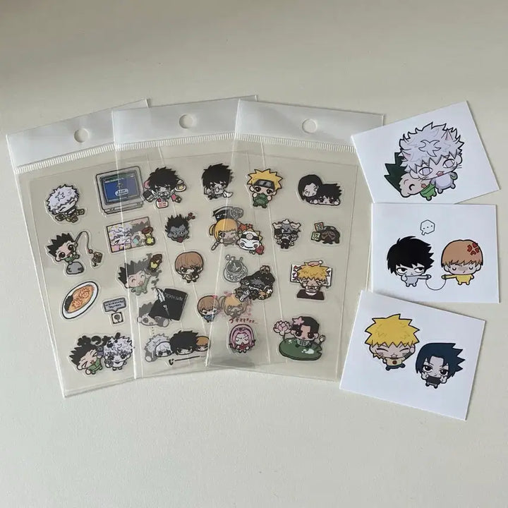 [BUNJANG] San-nim Naruto Death Note Hunter x Hunter Sticker Set / san 산님 스티커 통판 나루토 데스노트 헌터헌터 헌헌