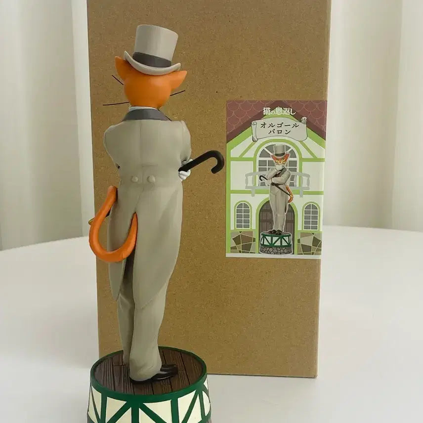 [BUNJANG] Studio Ghibli The Cat Returns Baron Music Box Figure + Poster / 지브리 고양이의보은 바론 오르골 피규어 + 포스터