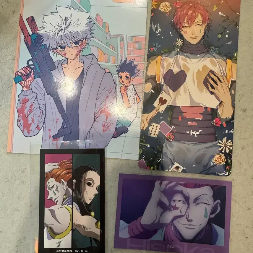 [BUNJANG] Hunter x Hunter Paper Goods Bundle (Killua, Gon, Hisoka, Illumi) / 헌터헌터 지류 일괄 키르아 곤, 히소키 이르미