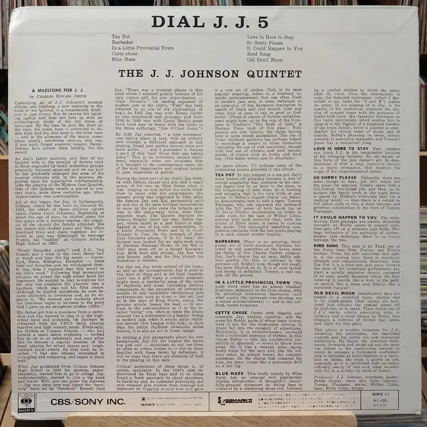 [BUNJANG] J.J. Johnson The J J Johnson Jazz LP / 민트 소장가치  재즈 THE J J JOHNSON LP