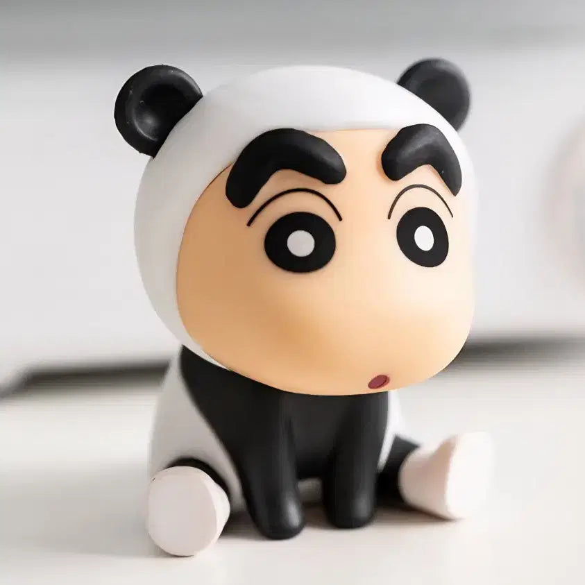 [BUNJANG] Crayon Shin-chan Panda Figure (Random) / [소장품] 짱구 랜덤 피규어 > 판다 짱구 피규어