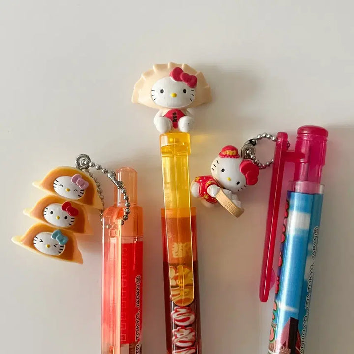 [BUNJANG] Hello Kitty Mandu Mechanical Pencil Ballpoint Pen Set / 고전 키티 만두 샤프 볼펜