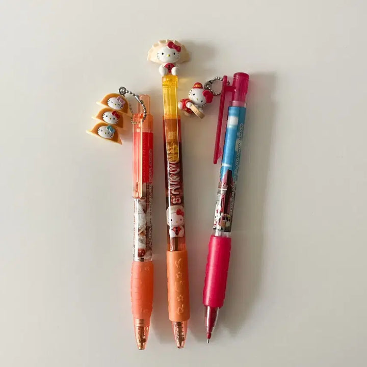 [BUNJANG] Hello Kitty Mandu Mechanical Pencil Ballpoint Pen Set / 고전 키티 만두 샤프 볼펜