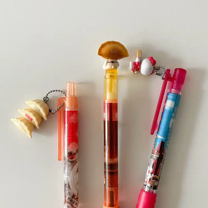 [BUNJANG] Hello Kitty Mandu Mechanical Pencil Ballpoint Pen Set / 고전 키티 만두 샤프 볼펜