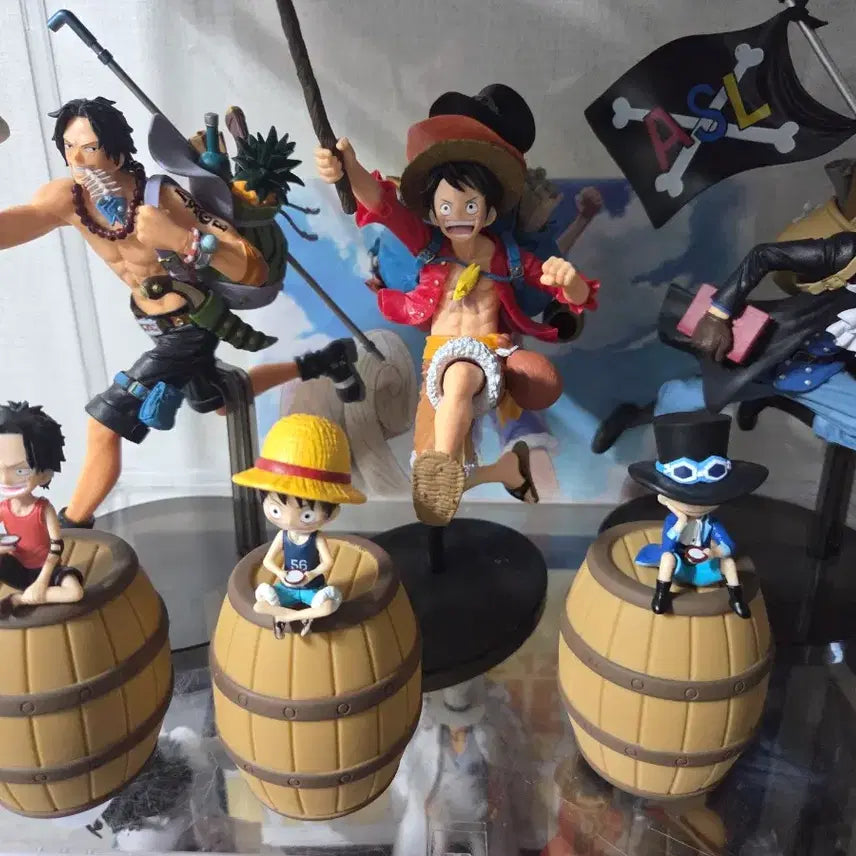 [BUNJANG] One Piece ASL Trio Figure (Opened) / 원피스 매니아 ASL 삼형제 피규어팝니다