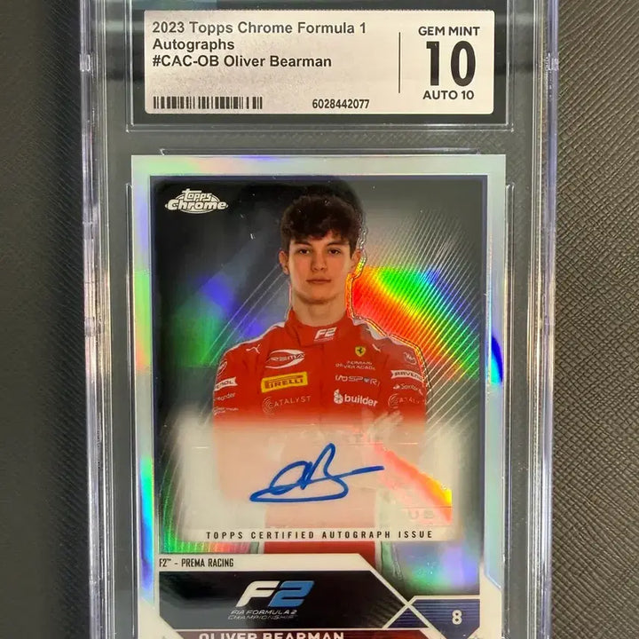 [BUNJANG] Oliver Bearman 2023 Topps Chrome Auto CGC 10 Gem Mint Autographed Card / F1 올리버 베어먼 2023 탑스 크롬 오토 CGC 10 젬민트 카드