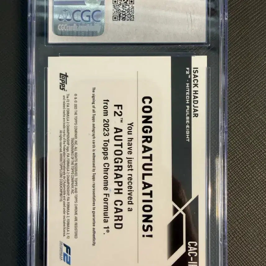 [BUNJANG] 2023 Topps Chrome F1 Isack Hadjar Autograph Card / 2023 탑스 크롬 F1 포뮬러1 아이작 하자르 친필 싸인 카드