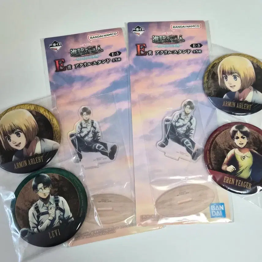 [BUNJANG] Attack on Titan Ichiban Kuji Levi Acrylic Stand Bundle Set / [일괄] 진격의거인 제일복권 쿠지 리바이 아크릴