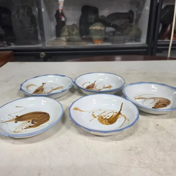 [BUNJANG] Set of 5 Small Shrimp Plates / 외사기 새우접시