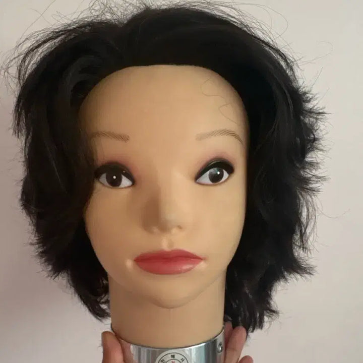 [BUNJANG] Cheonhyesa 100% Human Hair Layered Mannequin Head for National Cosmetology Exam Preparation / 천혜사 미용 연습용 마네킹 머리 통가발 레이어 국가고시용 국가자격증