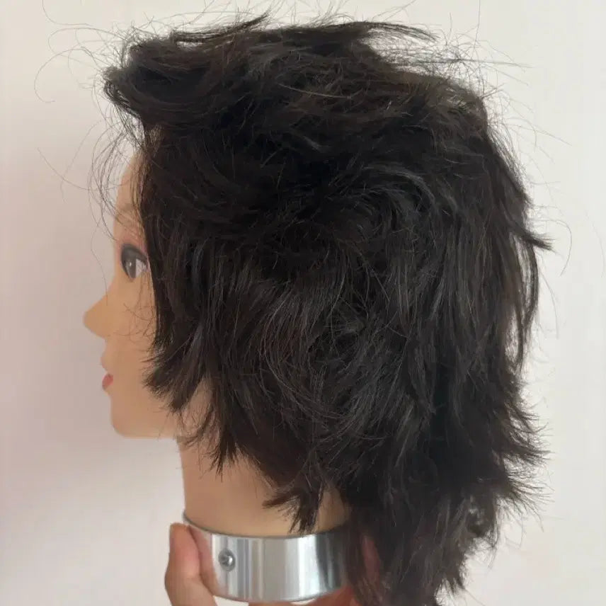 [BUNJANG] Cheonhyesa 100% Human Hair Layered Mannequin Head for National Cosmetology Exam Preparation / 천혜사 미용 연습용 마네킹 머리 통가발 레이어 국가고시용 국가자격증