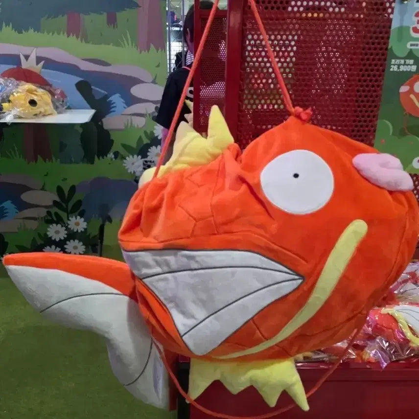 [BUNJANG] Pokemon Sports Day Magikarp Drawstring Bag + Pouch Bag Charm Set / 잉어킹 조리개 가방 + 파우치 가방걸이 세트