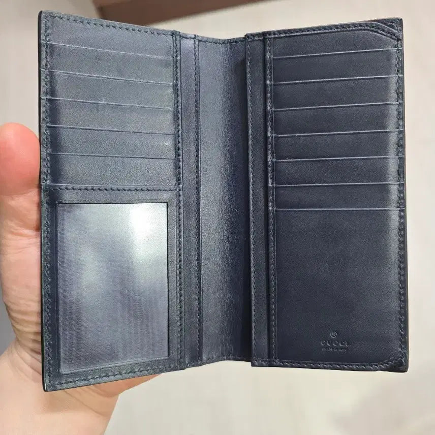 [BUNJANG] Gucci GG Microguccissima Long Wallet Navy / 구찌 GG 마이크로시마 장지갑 네이비