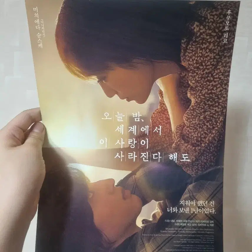 [BUNJANG] Even If This Love Disappears Tonight From the World Japanese A4 Poster / 일본판)오늘밤이세계에서이사랑이사라진다해도 오세이사 세카코이 포스터A4