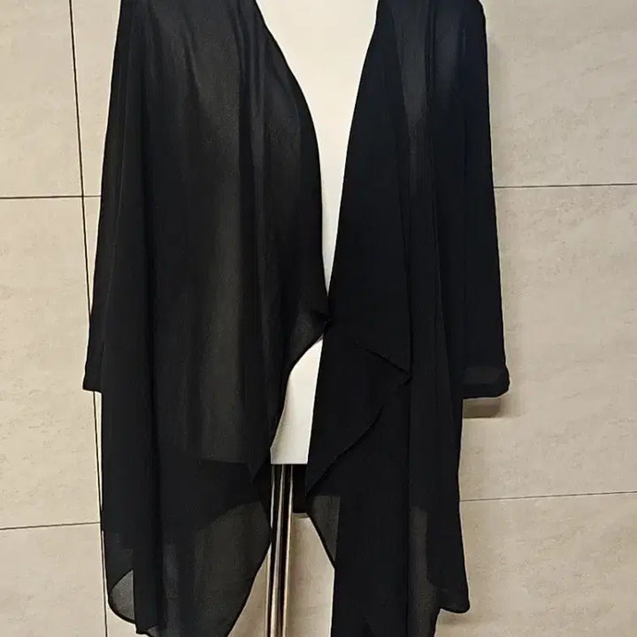 [BUNJANG] Black Chiffon Long Cardigan / (옷장 정리중) 블랙 쉬폰 롱 가디건