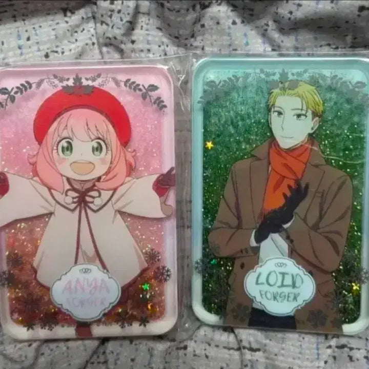 [BUNJANG] Spy x Family Anya Forger Glitter Acrylic Block Bundle (Korotta-style) / 마개봉 스파이 패밀리 아냐&amp;로이드 글리터 아크릴(유사 코롯타) 일괄