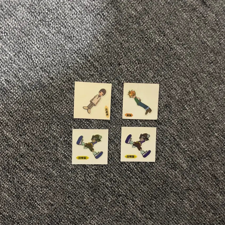 [BUNJANG] Digimon Bread Stickers (Mattew, Lee Jae-ha, Shin Tae-il) / 구디지몬 띠부씰 4종 (매튜,이재하,신태일)