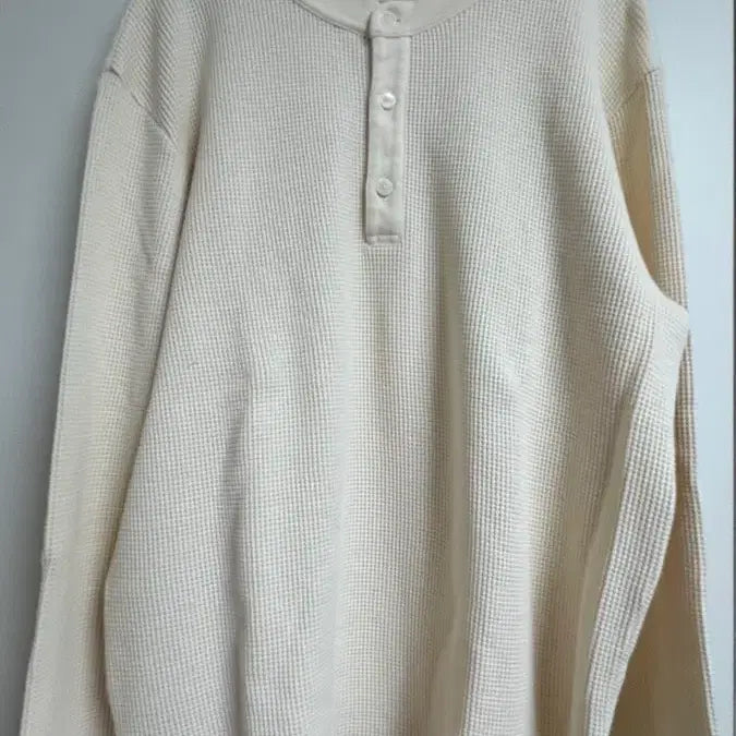 [BUNJANG] Theory Henry Neck Waffle T-Shirt Ivory / [L] 띠어리 헨리넥 와플 티셔츠 아이보리