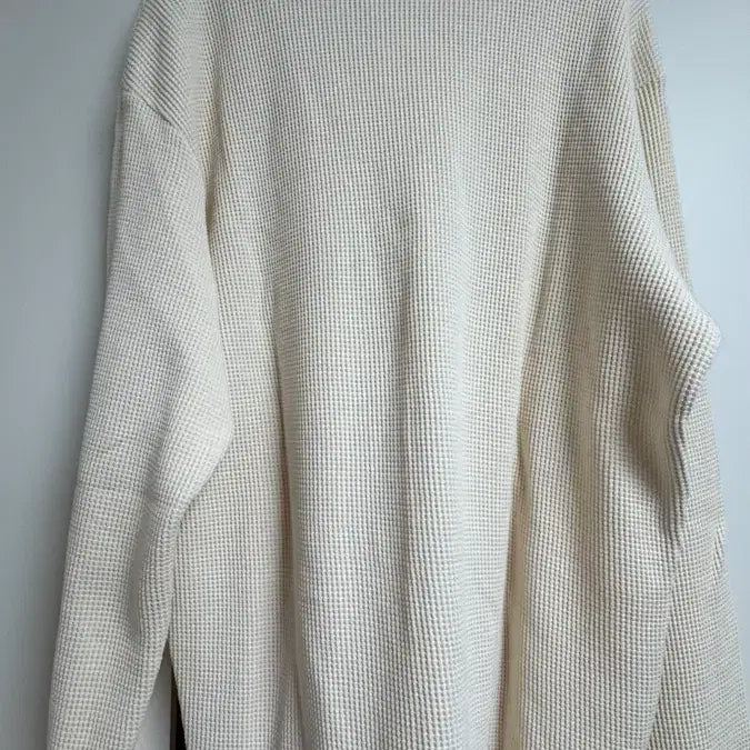 [BUNJANG] Theory Henry Neck Waffle T-Shirt Ivory / [L] 띠어리 헨리넥 와플 티셔츠 아이보리
