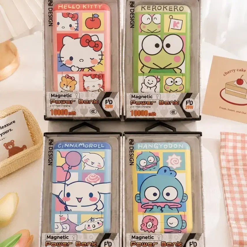 [BUNJANG] Sanrio MagSafe Power Bank (Hello Kitty/Keroppi/Cinnamoroll/Hangyodon) 10000mAh / 산리오 맥세이프 보조배터리 (키티/케로피/시나모롤/한교동)