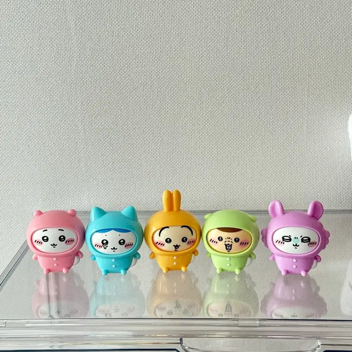 [BUNJANG] Chiikawa Face Change Figure Full Set (5 Types) Sealed / 반택포/풀세트)먼작귀 치이카와 페이스체인지피규어 미개봉