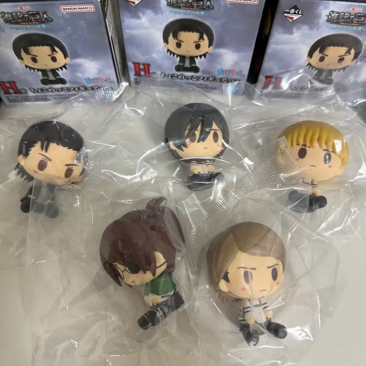 [BUNJANG] Attack on Titan Ichiban Kuji Chocokko 5종 Bundle Set / 진격거 제일복권 H상 초코노코 5종 일괄