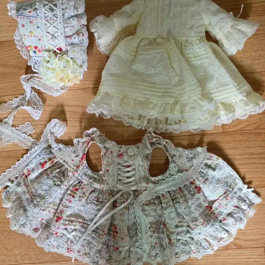 [BUNJANG] Baby Doll Dress and Headband Set / 베이비돌 인형 의상