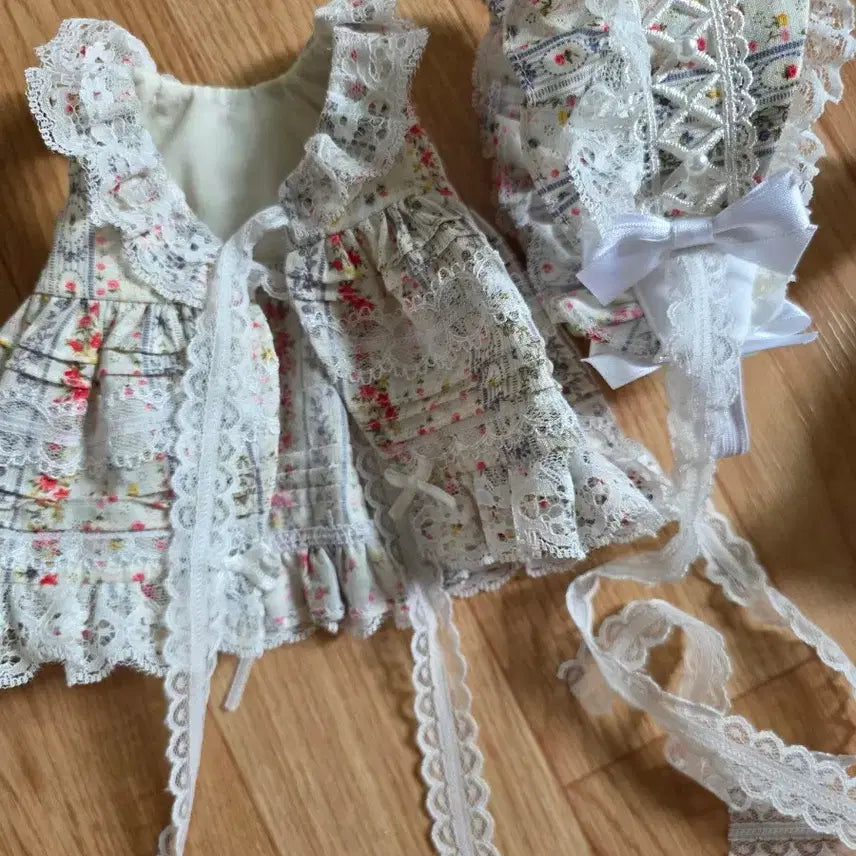 [BUNJANG] Baby Doll Dress and Headband Set / 베이비돌 인형 의상