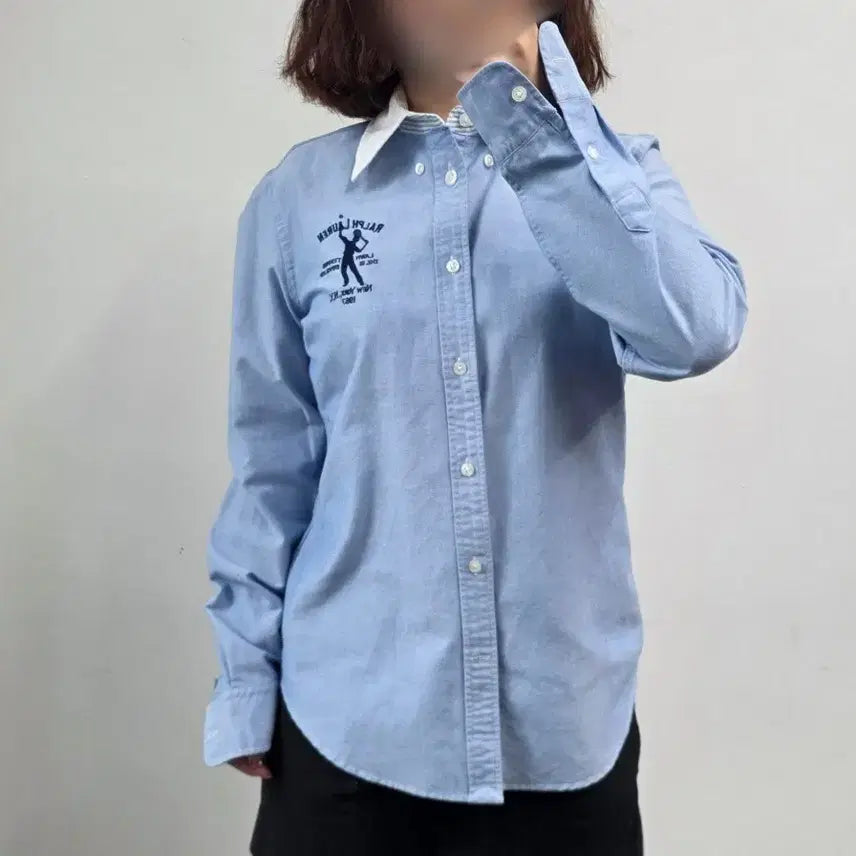 [BUNJANG] Ralph Lauren Tennis Embroidered Oxford Shirt / [프립]랄프로렌(Ralph Lauren) 테니스 자수 셔츠