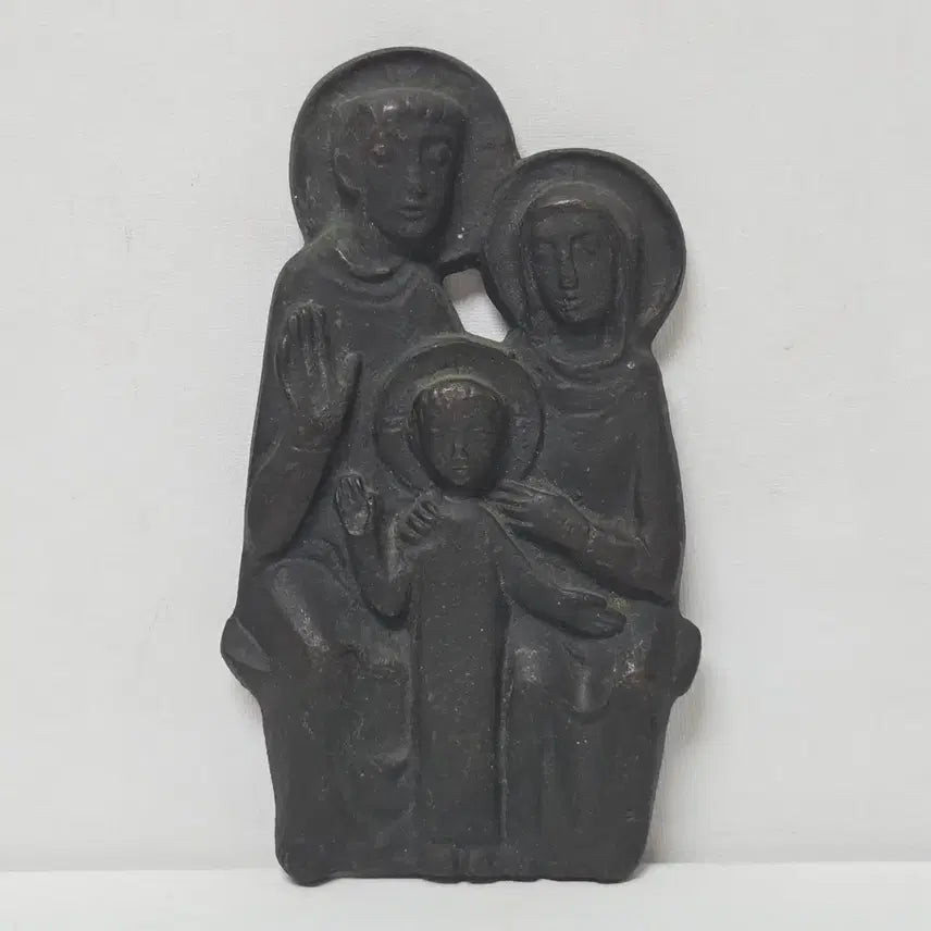 [BUNJANG] Brass Holy Family Statue Artist Work / 황동 금속 덩어리 작가 작품 성가정상 작가 작품 가톨릭 성가정상