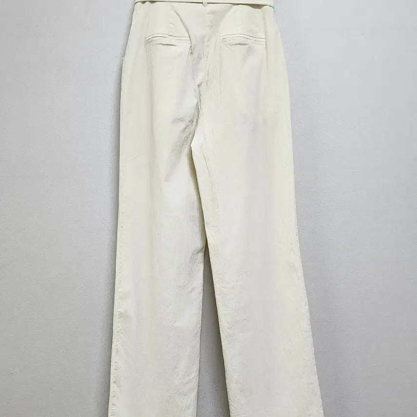 [BUNJANG] NINE Pintuck Slacks - Ivory, Size S / 나인 핀턱 슬랙스 S 아이보리 / 얇고 신축성 있어 편해요
