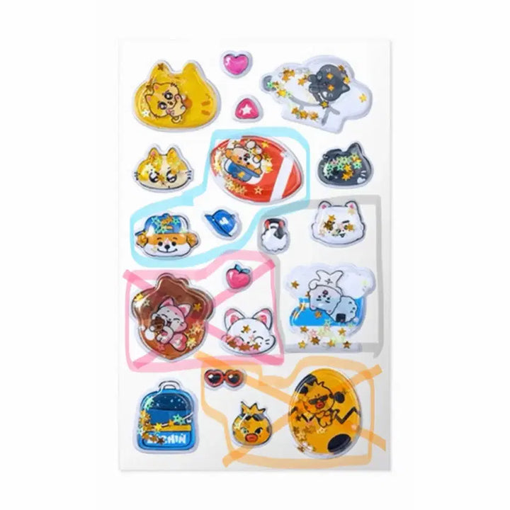 [BUNJANG] ENHYPEN JAY SUNGOO Snowy Version Sticker Split Set / (분철 제이키 스노위) 엔친 스티커 엔하이픈 양도