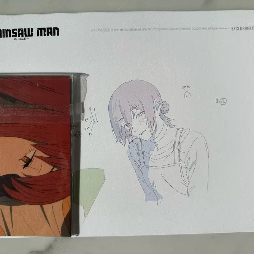 [BUNJANG] Chainsaw Man Mappa Original Art Set (2 types) + Postcard Set / 체인소맨 특전 레제 A4 원화 2종 + 특전 엽서 set