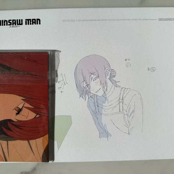 [BUNJANG] Chainsaw Man Mappa Original Art Set (2 types) + Postcard Set / 체인소맨 특전 레제 A4 원화 2종 + 특전 엽서 set