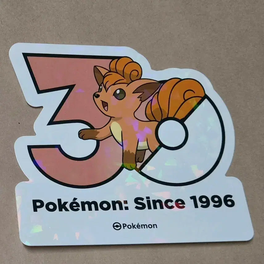 [BUNJANG] Pokemon 30th Anniversary Ninetales Sticker / 성수 팝업 포켓몬 30주년 스티커 식스테일