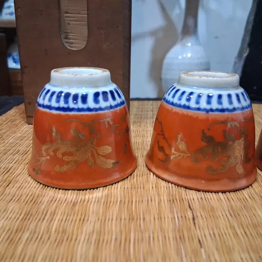 [BUNJANG] Antique Chinese Tea Cups (Set of 5) / 오랜 골동의 차잔 5점