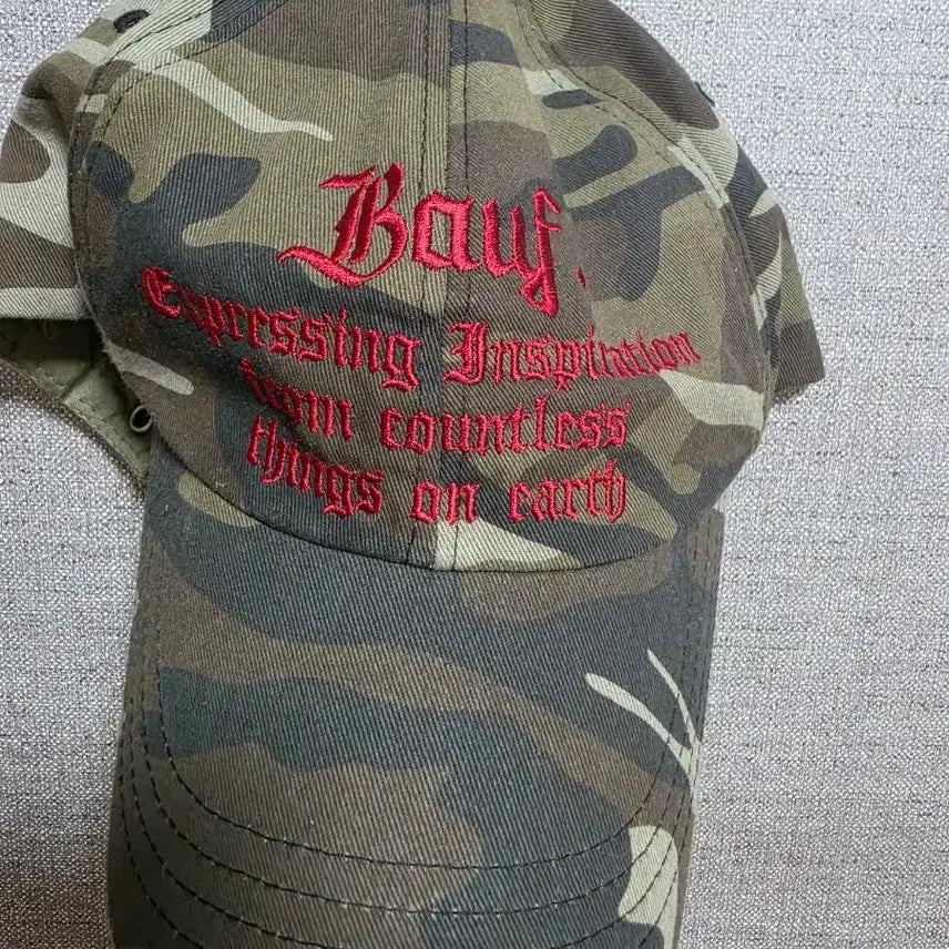 [BUNJANG] Bau F Camo Ball Cap / 바우프 카모 볼캡