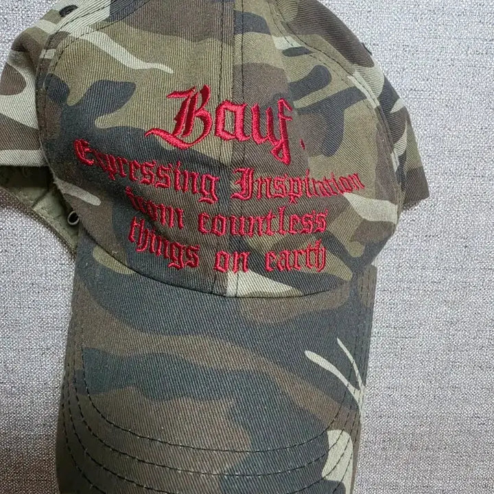 [BUNJANG] Bau F Camo Ball Cap / 바우프 카모 볼캡