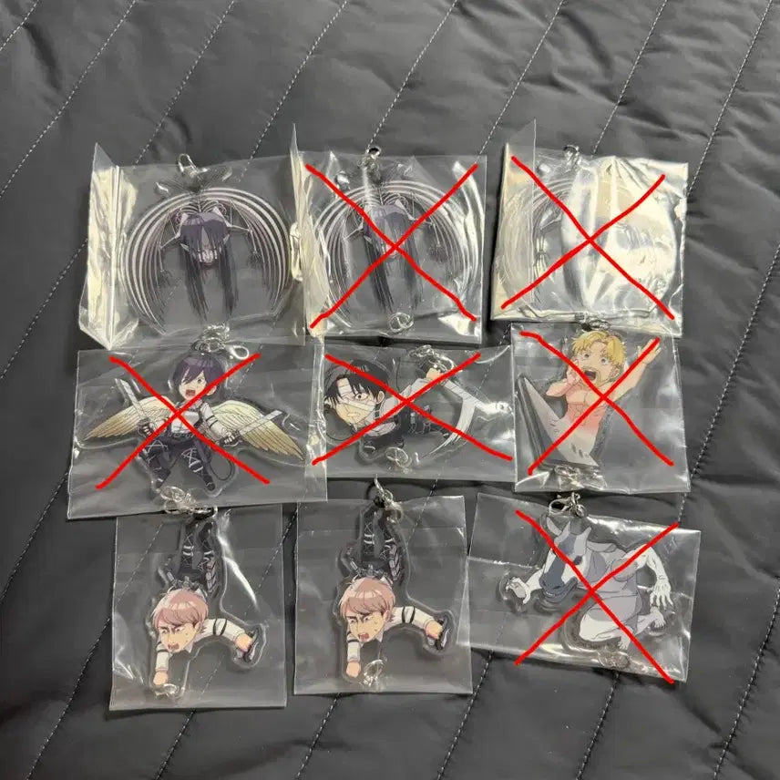 [BUNJANG] Ichiban Kuji Attack on Titan Dangling Acrylic Keychain / 제일복권 진격의거인 F상 대롱대롱키링