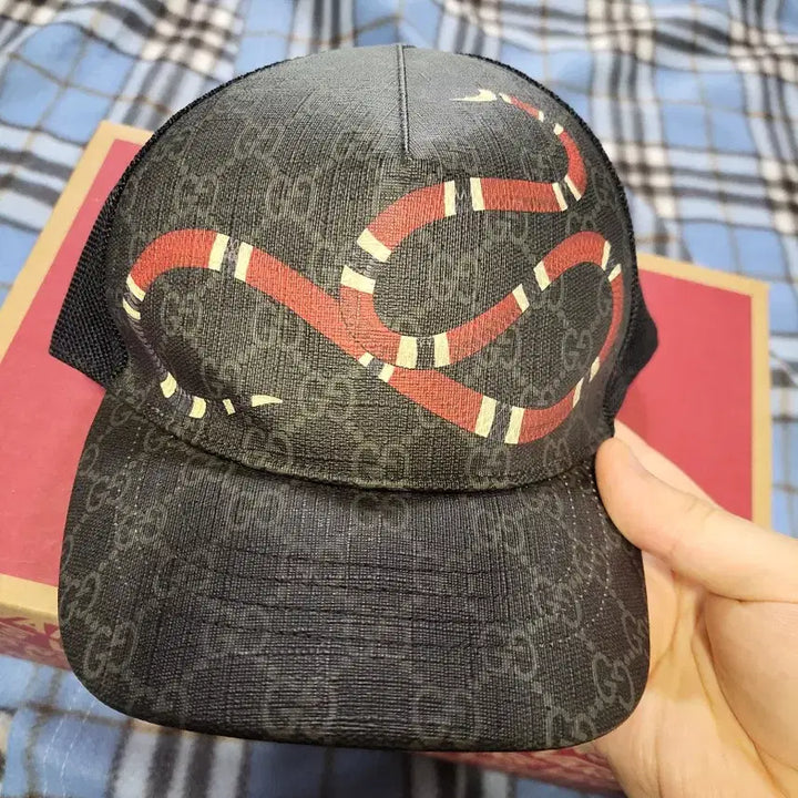 [BUNJANG] Gucci Snake Mesh Baseball Cap Black XL / 구찌 스네이크 메쉬 볼캡 블랙 xl 60사이즈 모자