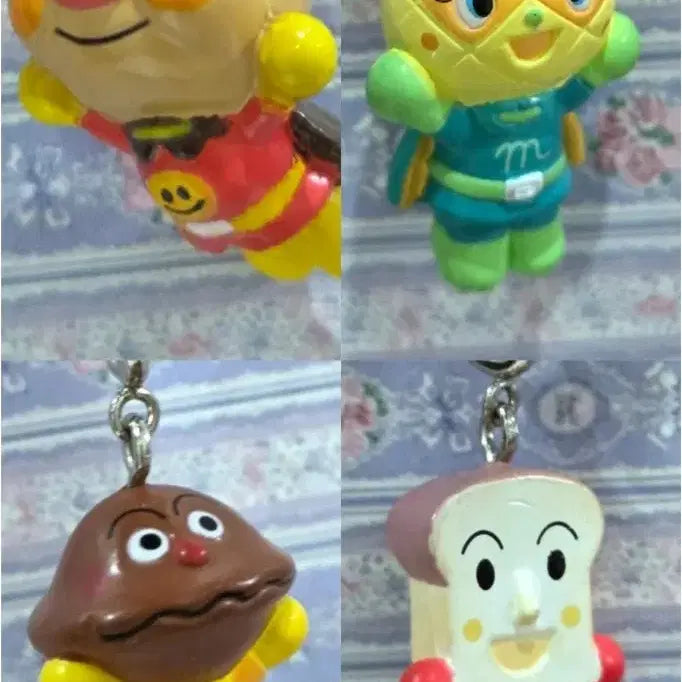 [BUNJANG] Anpanman Authentic Japanese Mascot Charm Strap Set (4 pieces) - Sega Toys / 호빵맨 일본 정품 마스코트 참 스트랩 4개 세트(세가토이즈 정품)