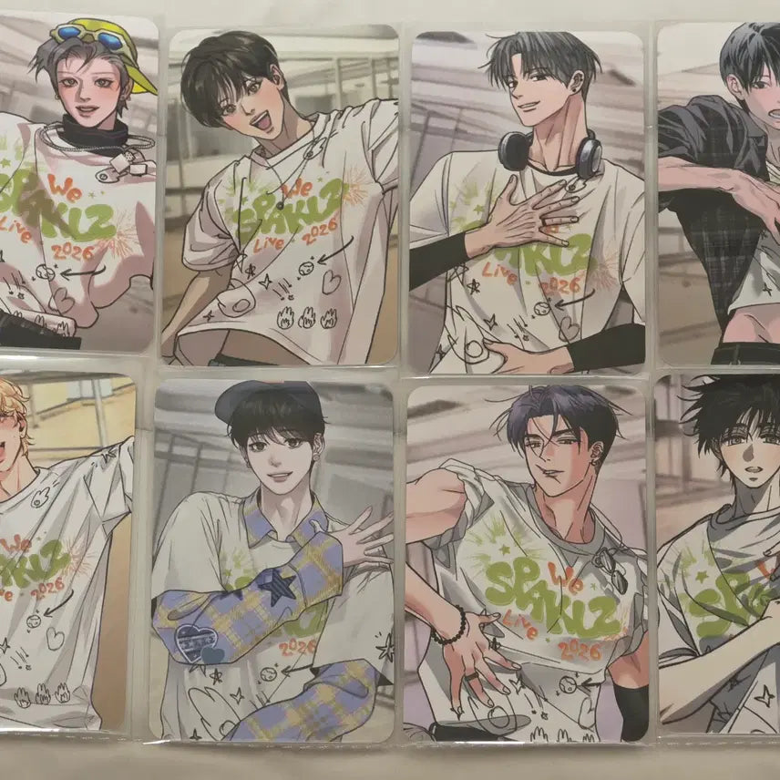 [BUNJANG] Sparkles T-Shirt Photocard Bundle Set / 레진 스파클즈 티셔츠 포토카드 사진 일괄
