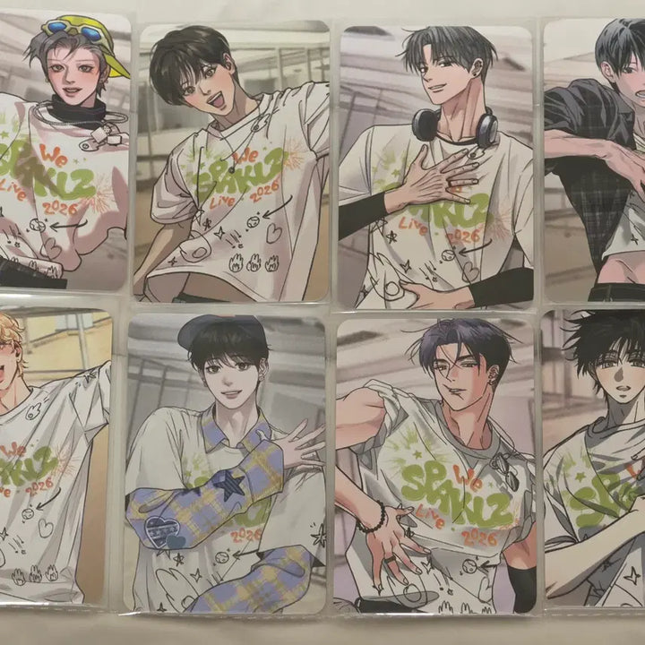 [BUNJANG] Sparkles T-Shirt Photocard Bundle Set / 레진 스파클즈 티셔츠 포토카드 사진 일괄