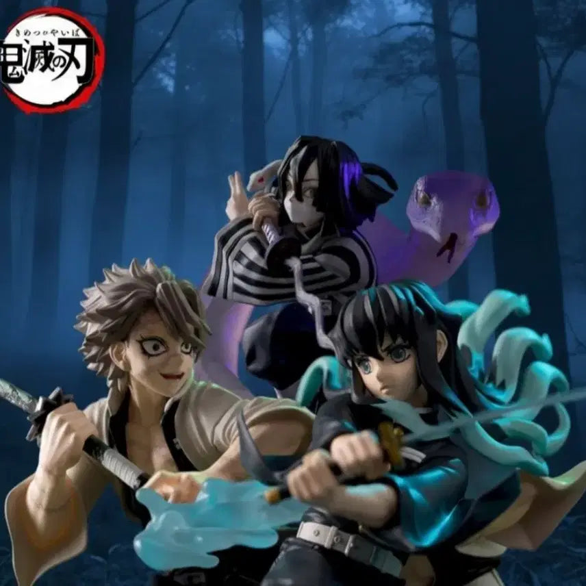 [BUNJANG] Sega Demon Slayer Muichiro, Iguro, Sanemi 3-Figure Set (Sealed) / [미개봉]세가 귀멸의 칼날 크로스링크 무이치로 이구로 사네미 3종 피규어
