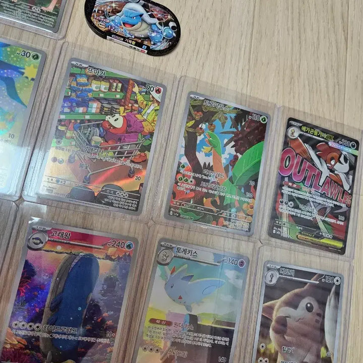 [BUNJANG] Pokemon AR, SAR, Rendl Cards Bundle including Golduck, Torkoal, and Starmie / 포켓몬 카드 ar묶음 및 sar,rend의 고라파덕, 포케스타 거북묶음