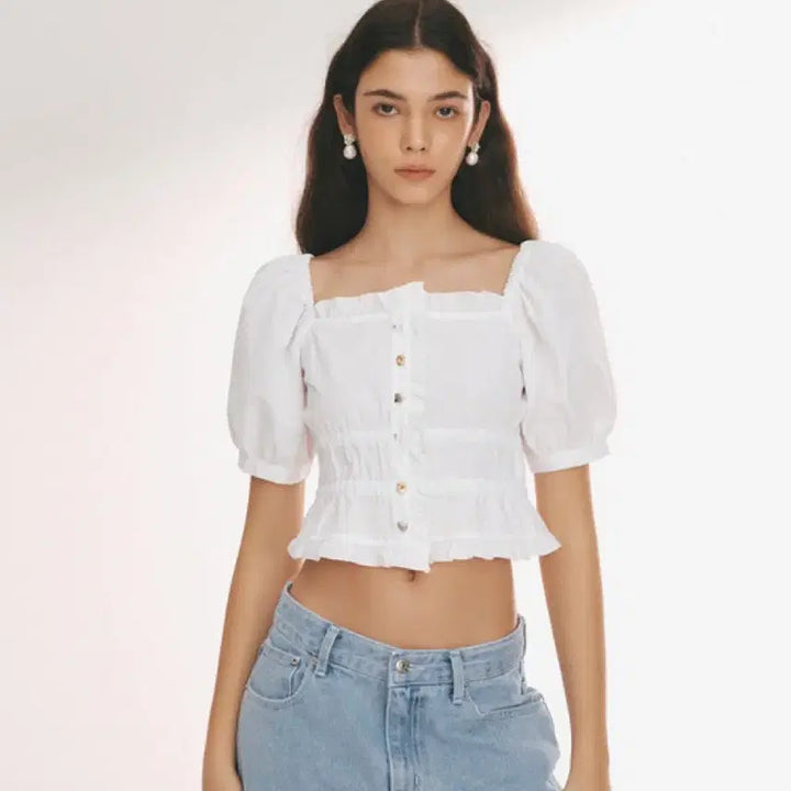 [BUNJANG] NoirNine Punching Lace Blouse / [이지혜 착용] 누아르나인 Punching Lace Blouse