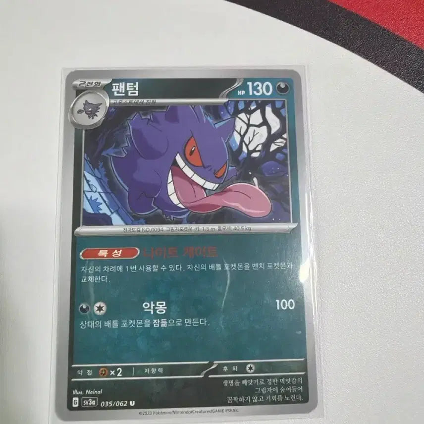 [BUNJANG] Pokemon Card Deck Box Binder Phantom sv3a 035/062 / 포켓몬카드 덱소스 도감용 팬텀 sv3a 035/062