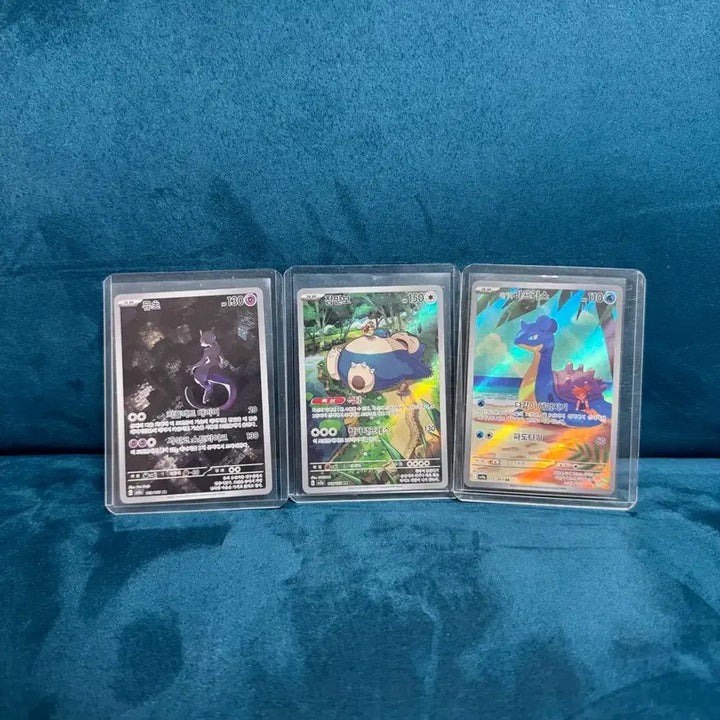 [BUNJANG] Mewtwo / Snorlax / Lapras AR Pokemon Cards Set / 포켓몬 카드 뮤츠/잠만보/라프라스 AR