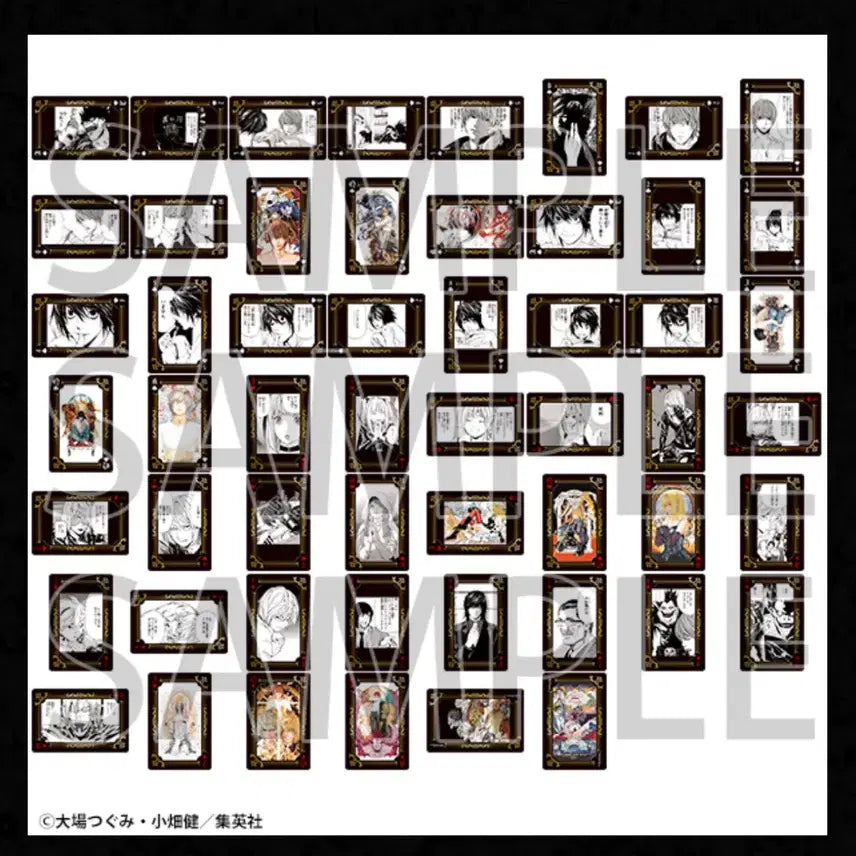 [BUNJANG] Death Note Exhibition Original Art Gold Foil Trump Cards (Set of 62) / 데스노트 전시회 원화전 금박 트럼프 카드 새상품