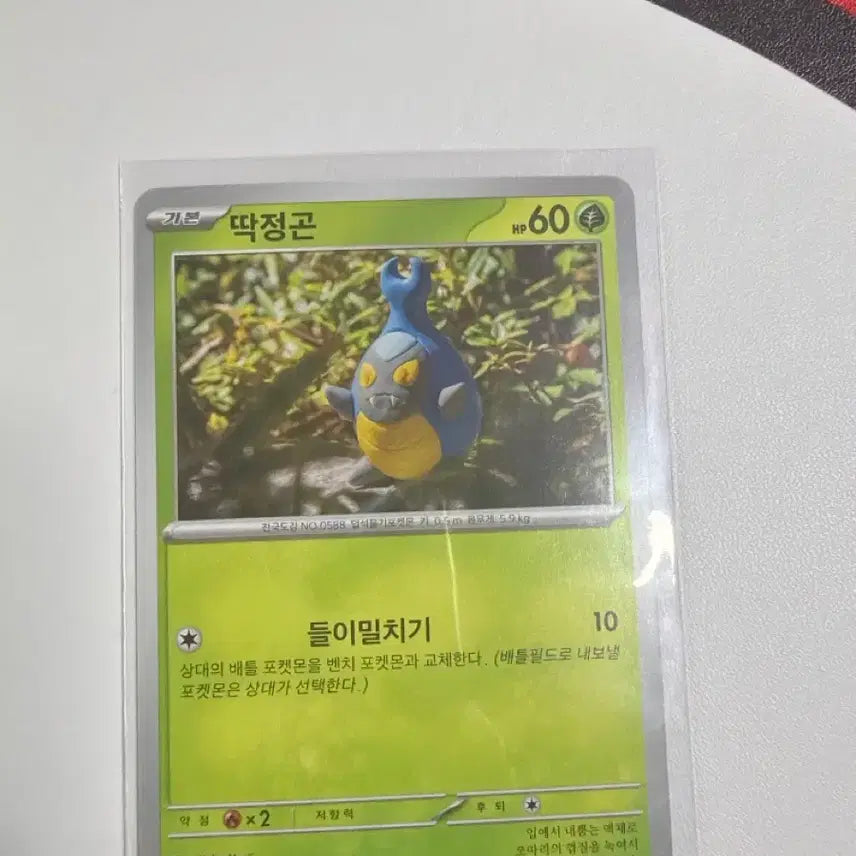 [BUNJANG] Pokemon Card Deck Shield Collection Case - Scyther SV9 007/100 / 포켓몬카드 덱소스 도감용 딱정곤 점토 sv9 007/100